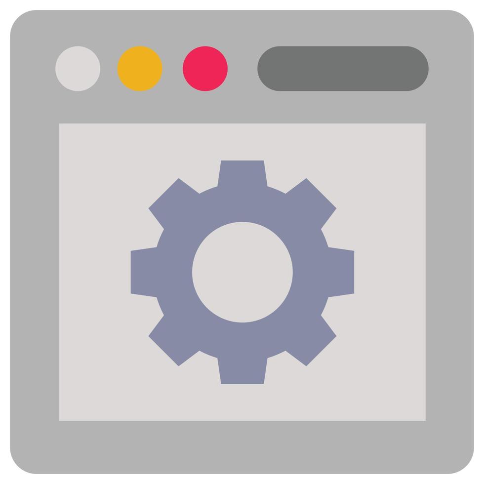 Web management - Flat color icons. vector