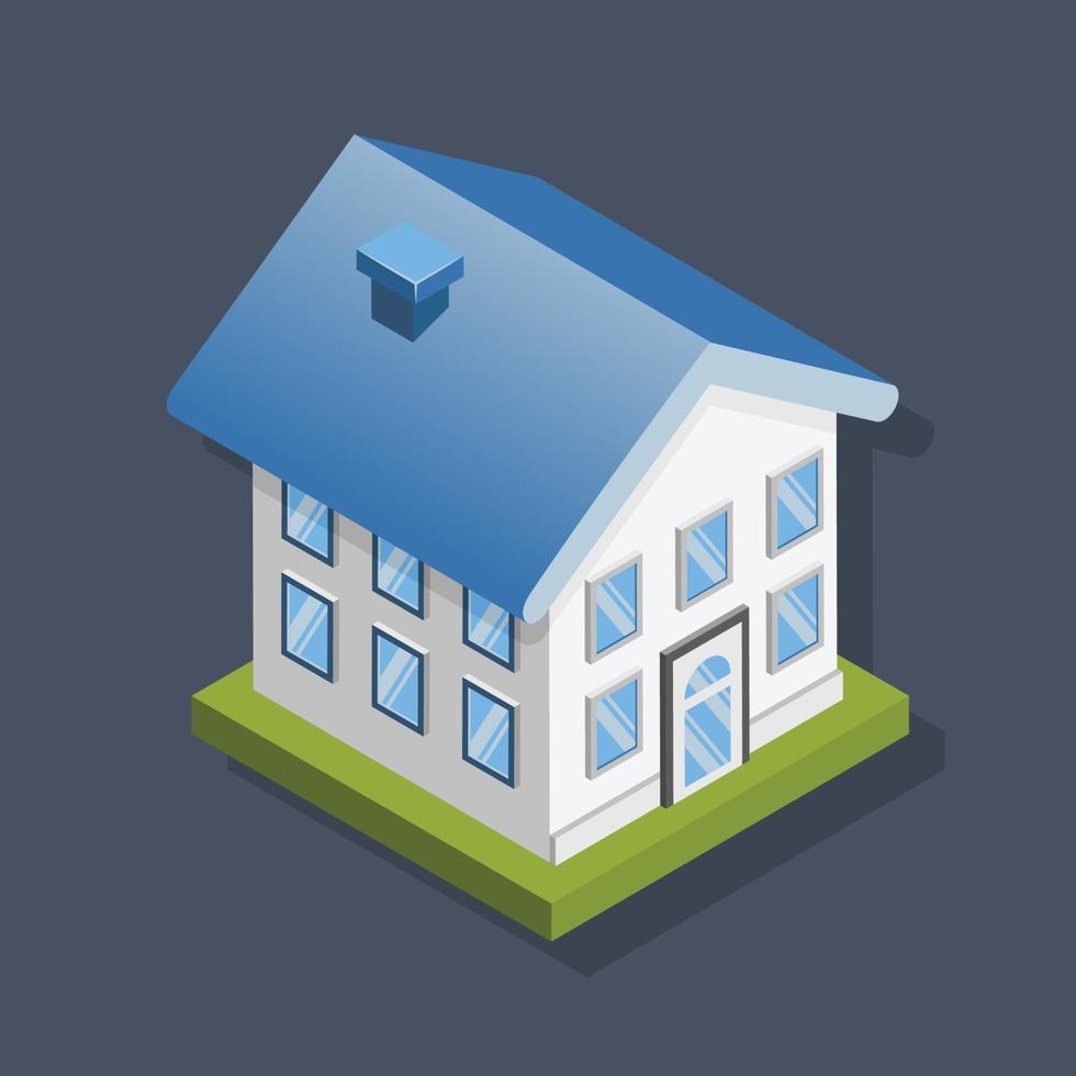 House - Isometric 3D illustration. vector