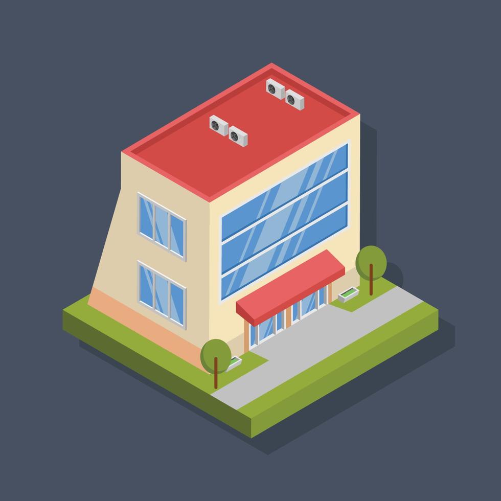 Showroom - Isometric 3D illustration. vector