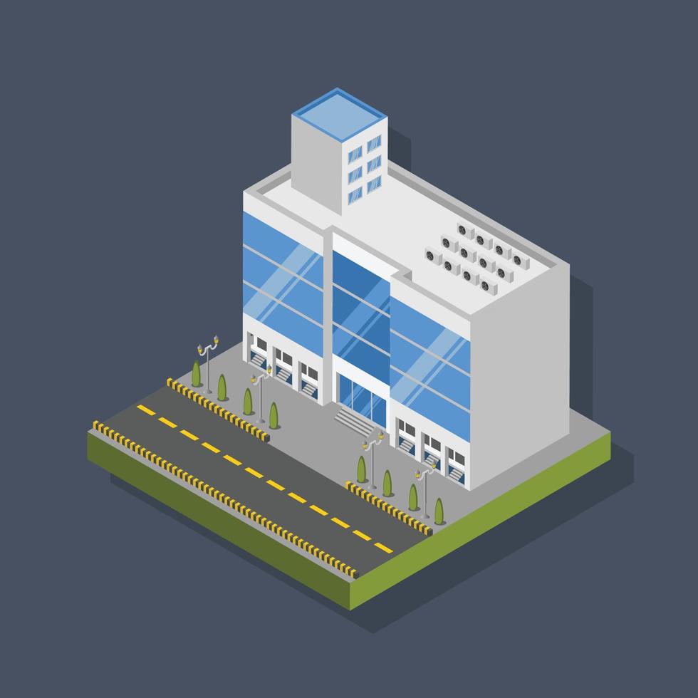 centro comercial - ilustración 3d isométrica. vector