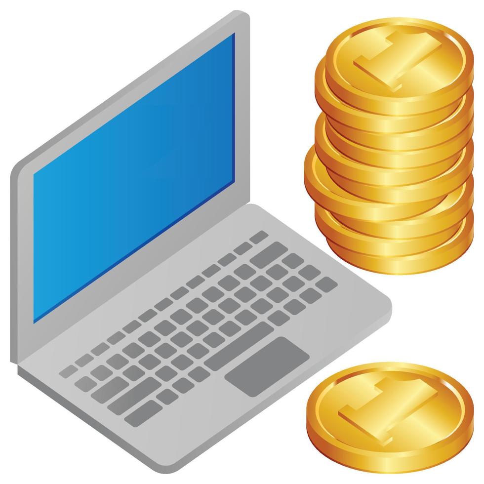 Income - Isometric 3d illustration. vector