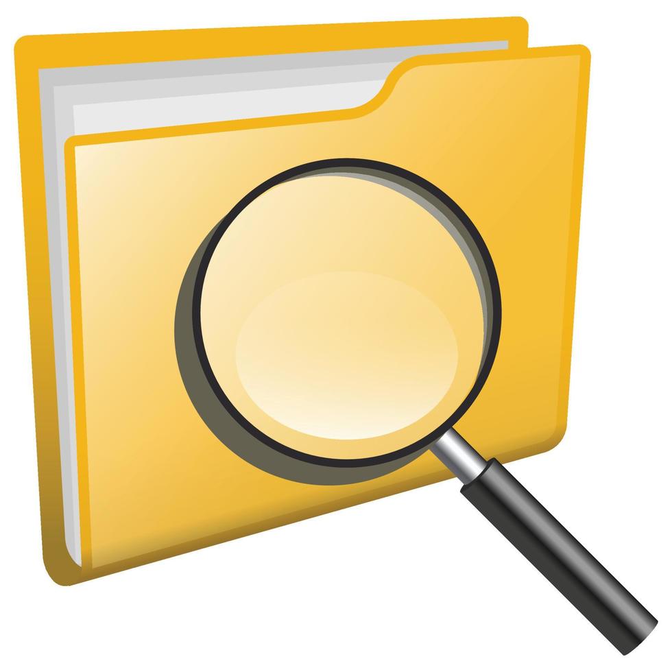 Search folder - Isometric 3d illustration. vector