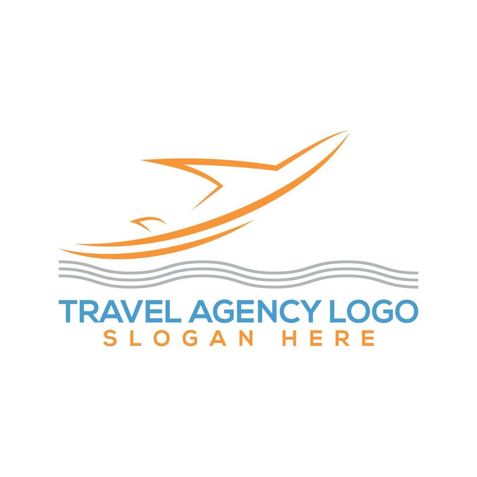 logotipo de la agencia de viajes con formato vectorial. vector