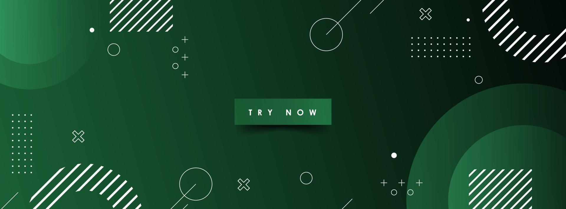 fondo de banner moderno. a todo color, gradación verde oscuro, pasos geométricos 10 vector