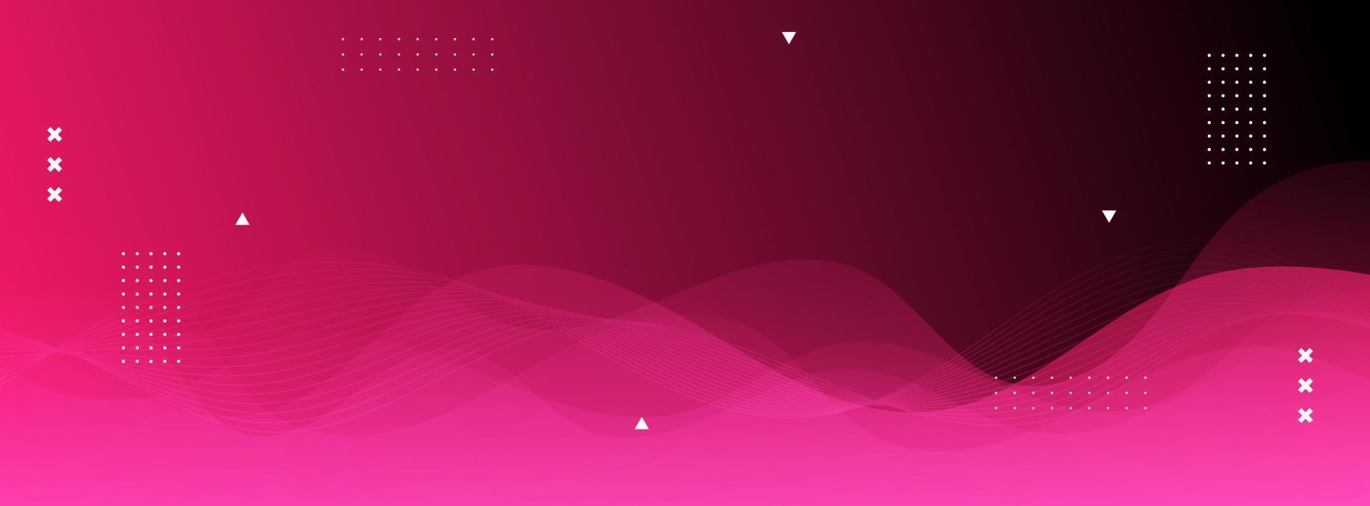 banner background. colorful, bright pink gradient, wave effect eps 10 vector