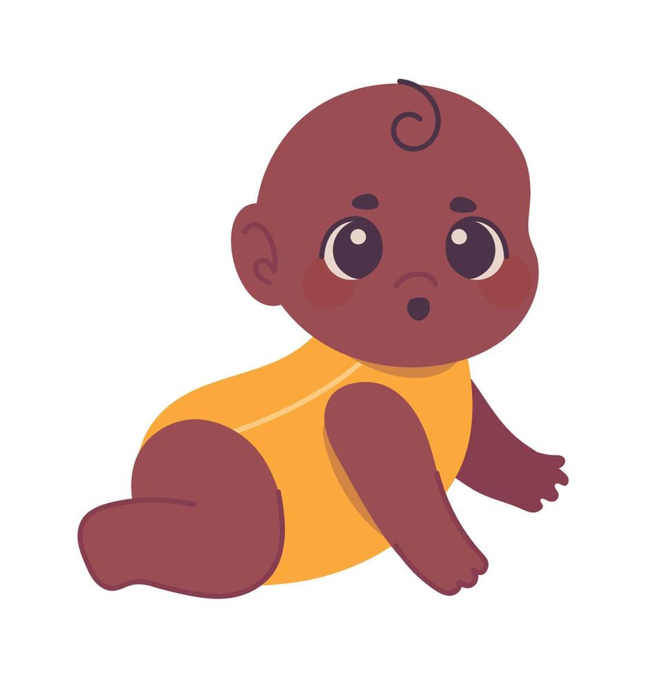 baby boy crawling vector