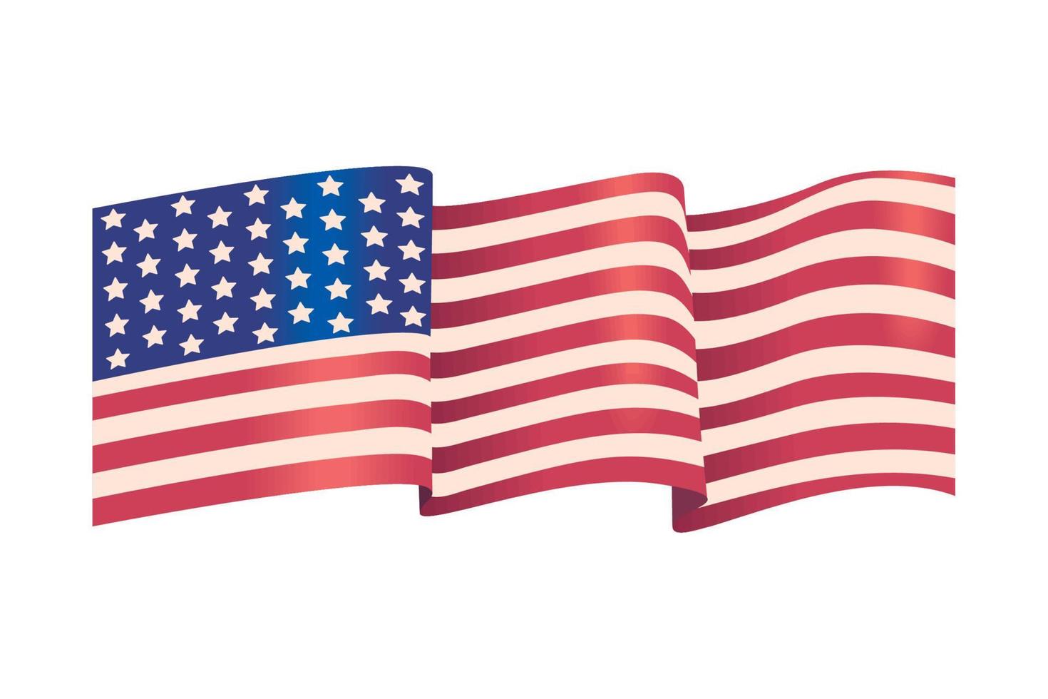 waving flag of america vector