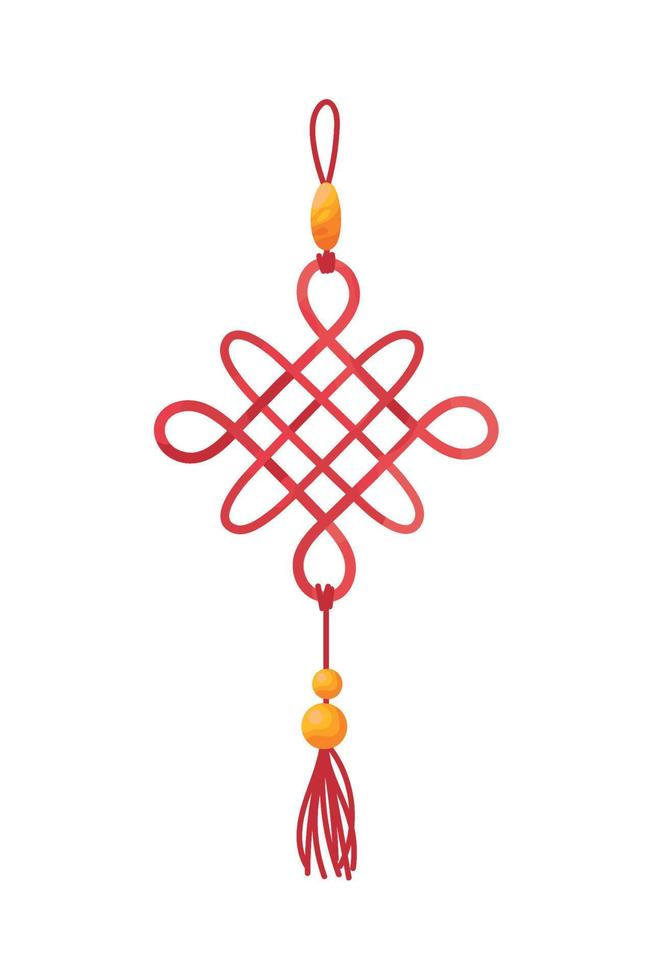 chinese red ornament vector