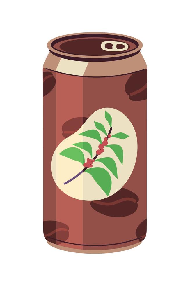 lata de café bebida vector