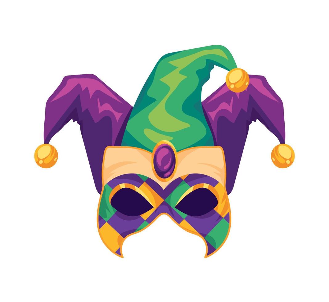 joker mardi gras vector