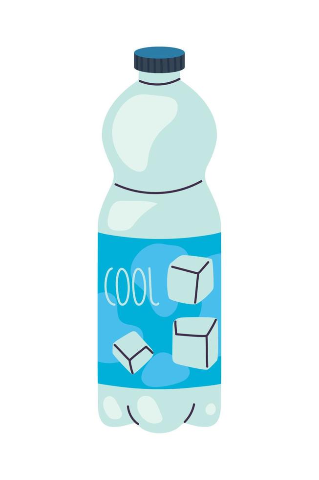 botella de agua bebida vector