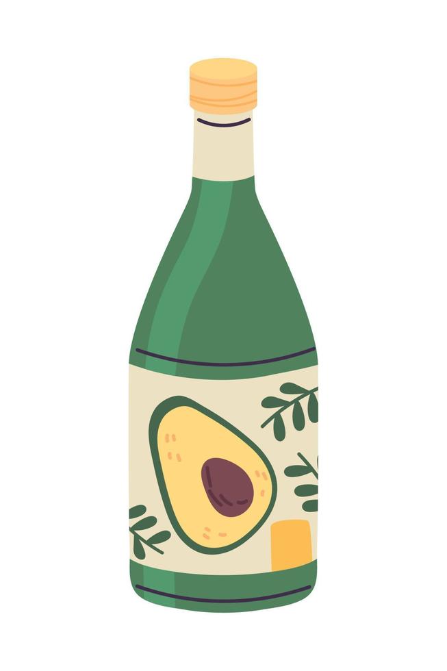 avocado bottle beverage vector