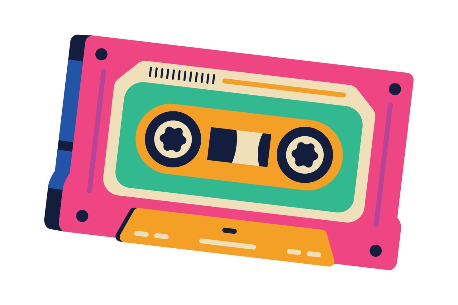cassette 90s pop art vector