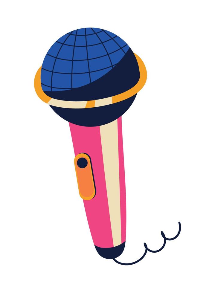 microphone 90s pop art vector
