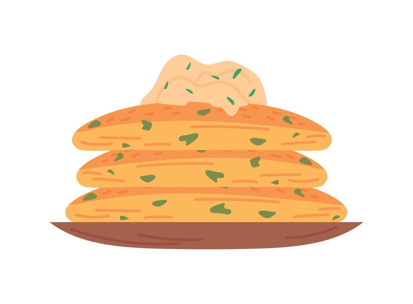 vegetarian pancakes icon vector