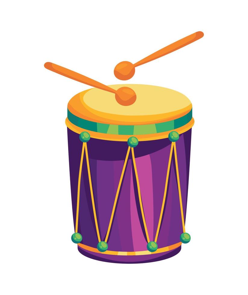 drum and drumsticks vector