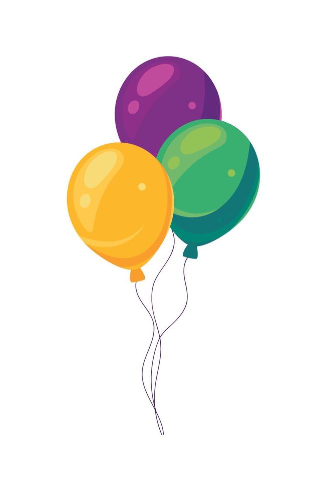 balloons decoration icon vector