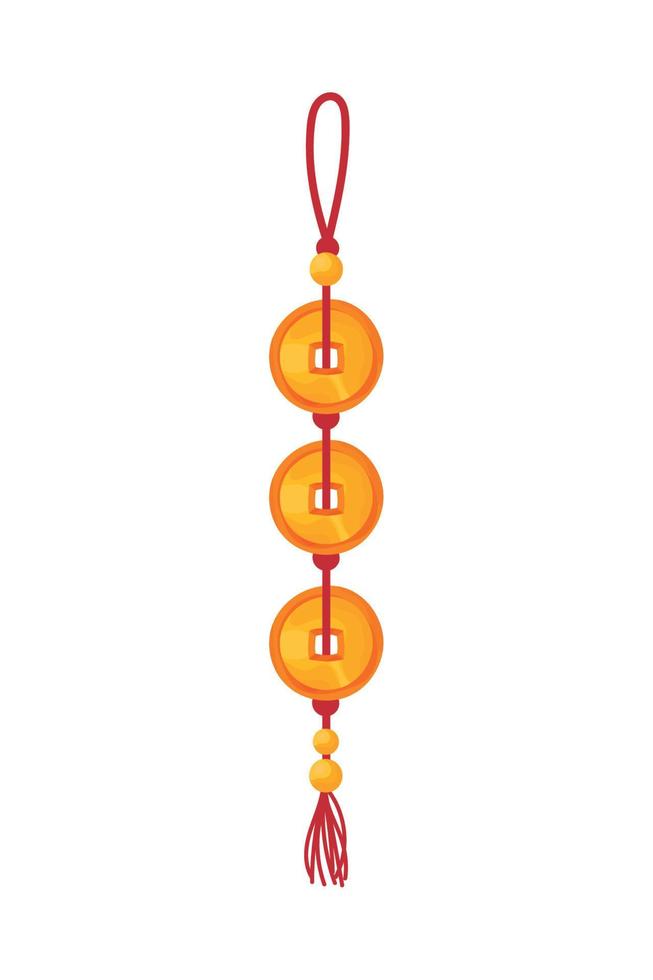 chinese luck coins vector