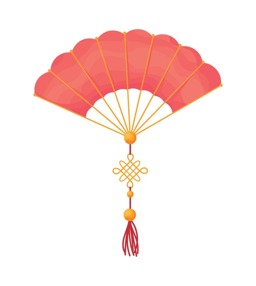 chinese hand fan vector