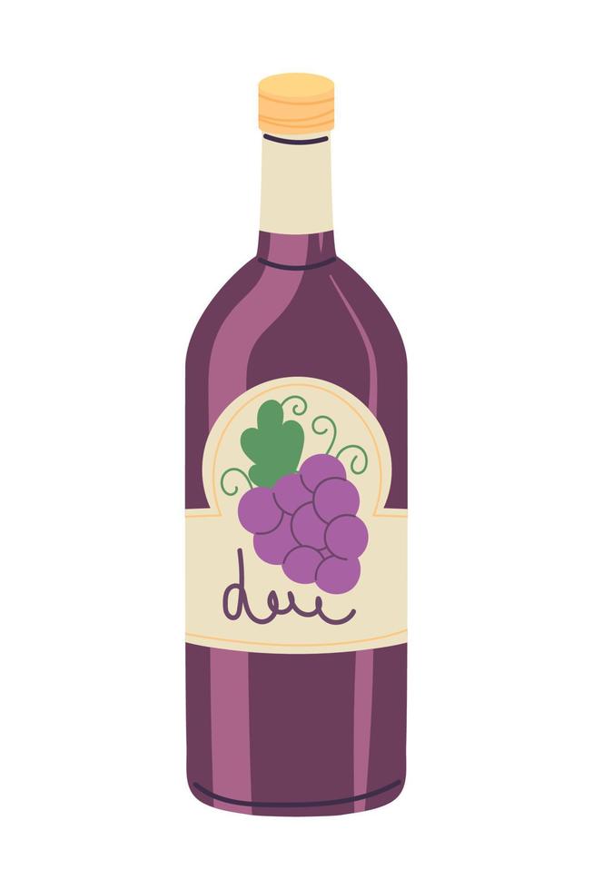 botella de vino bebida vector