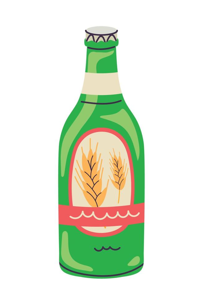 beer bottle beverage vector