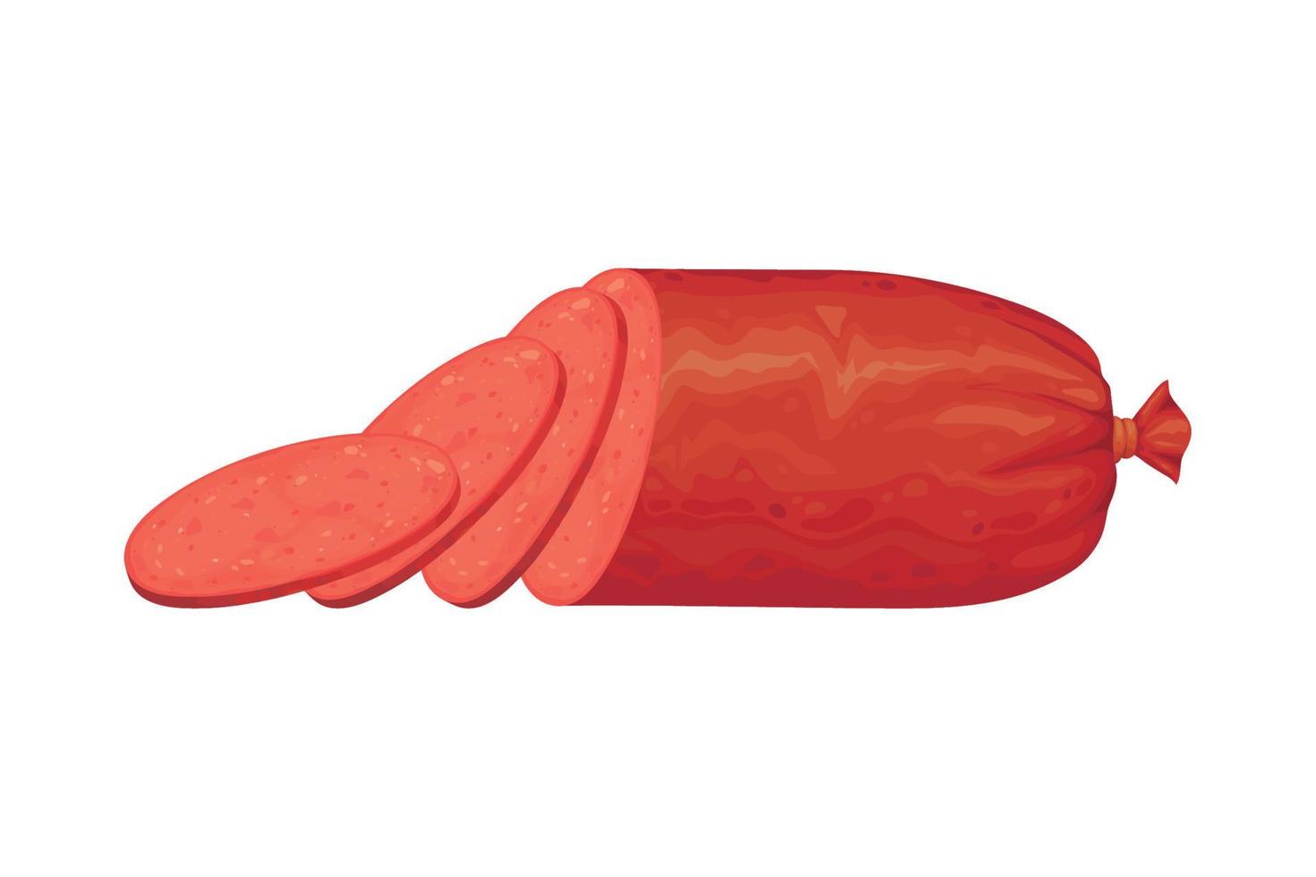 meat salami icon vector