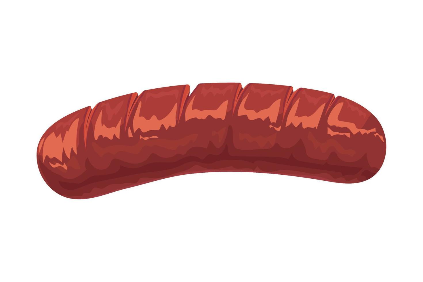 meat sausage icon vector