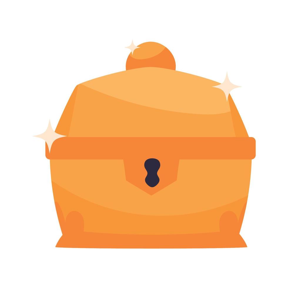 golden chest icon vector