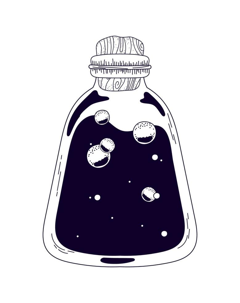 potion bottle with bubbles vector