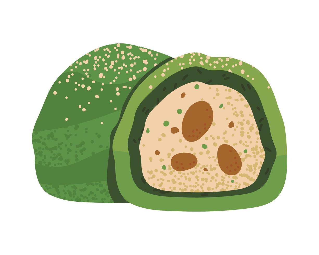 wrapped matcha food vector