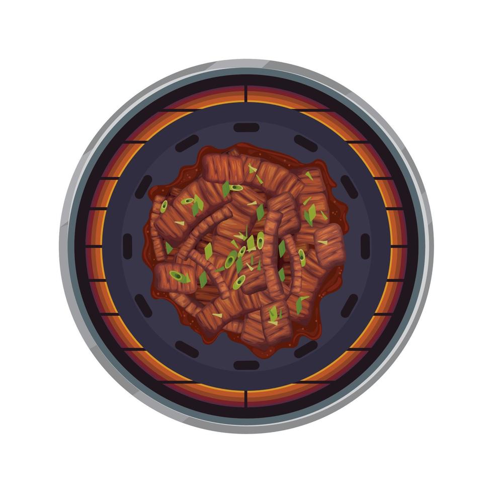 korean food top view vector