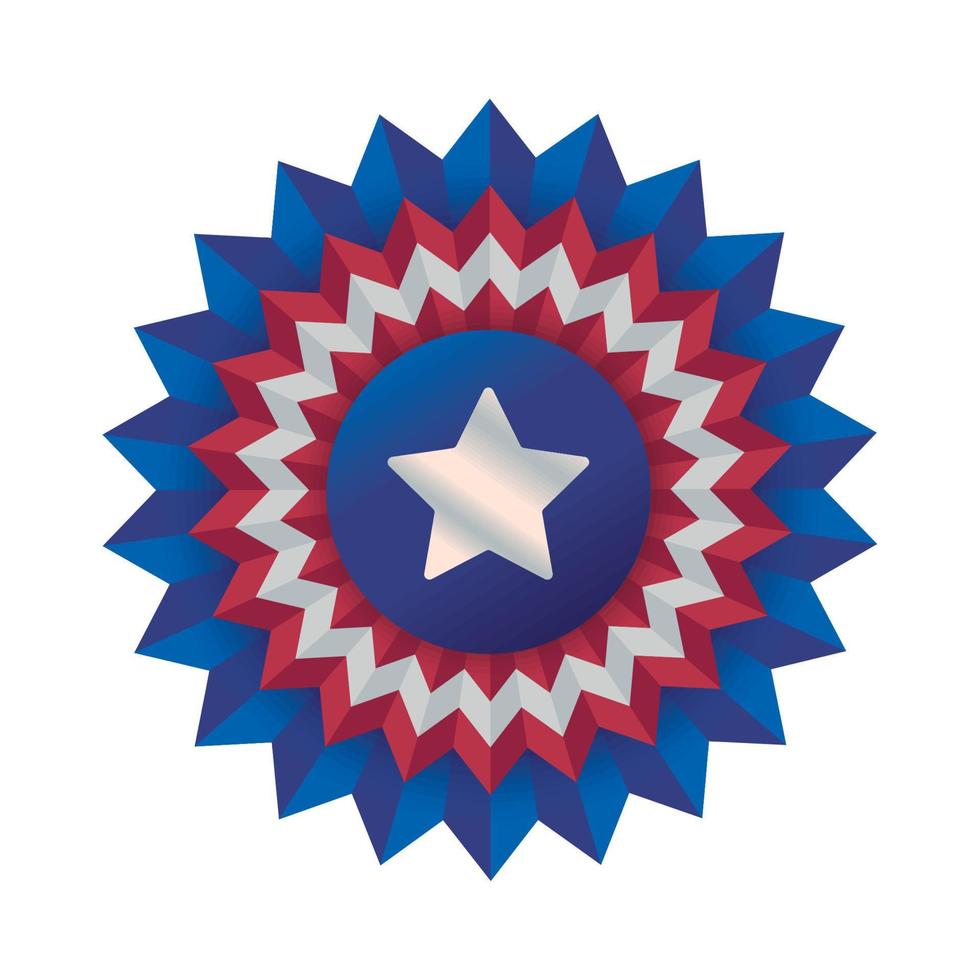 rosette american flag vector