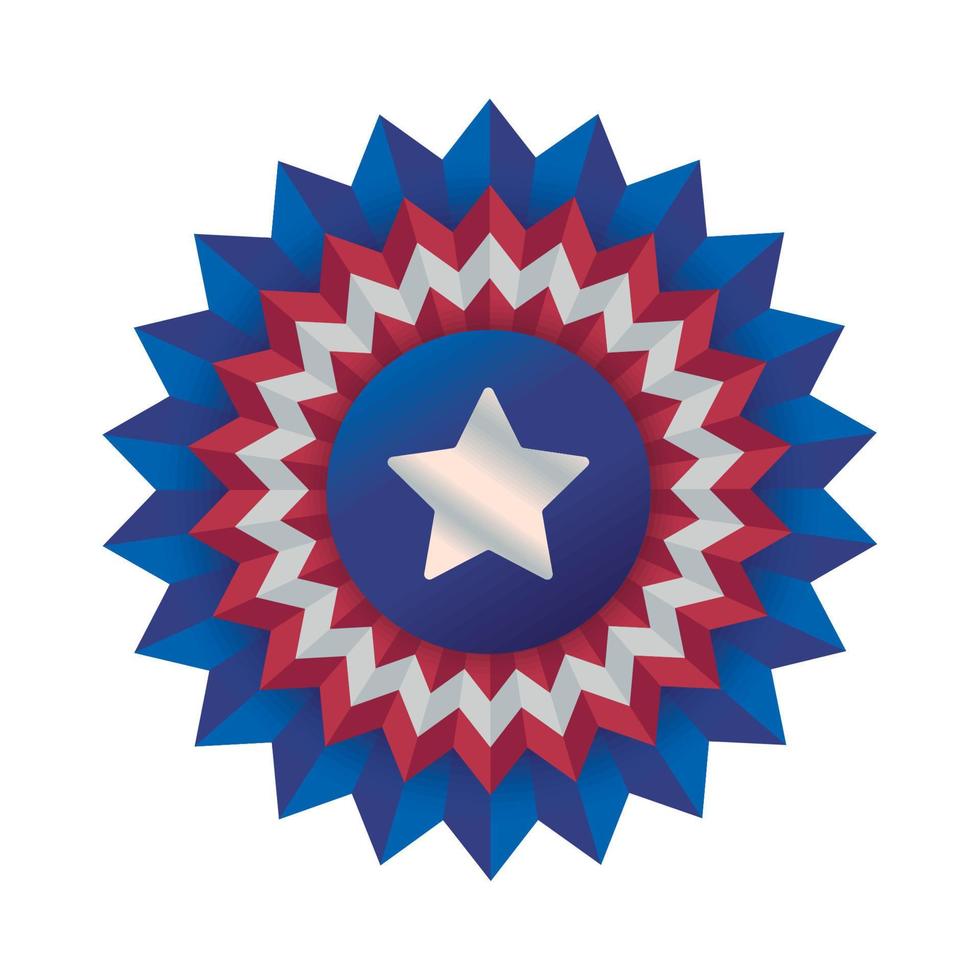 bandera americana roseta vector