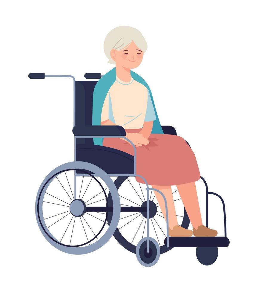 older woman in wheelchair 17122206 Vector Art at Vecteezy