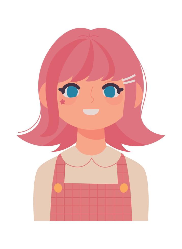 cute girl avatar vector