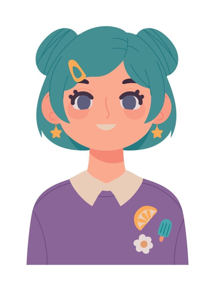 avatar de chica de belleza vector