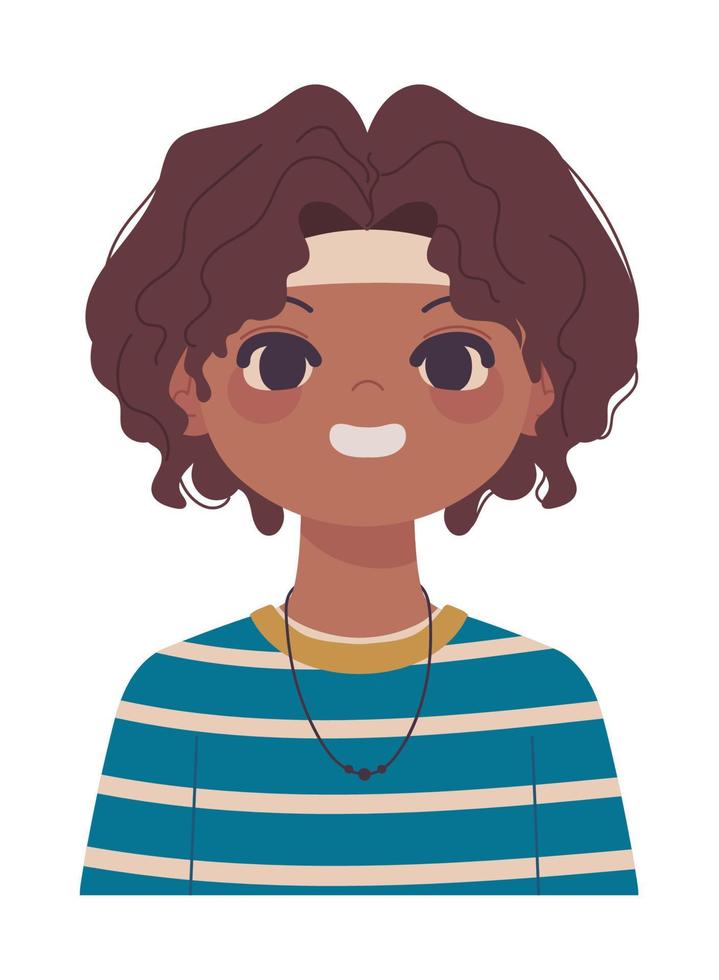 guy with curly hair vector