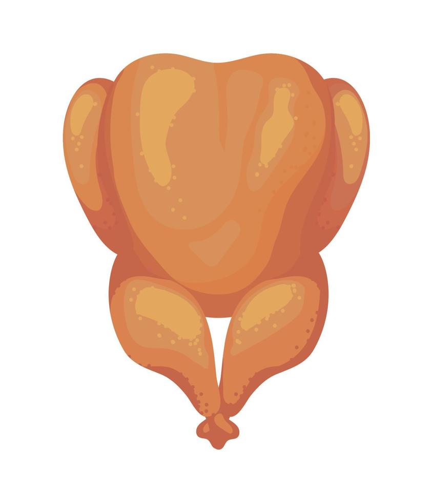 roasted turkey icon vector