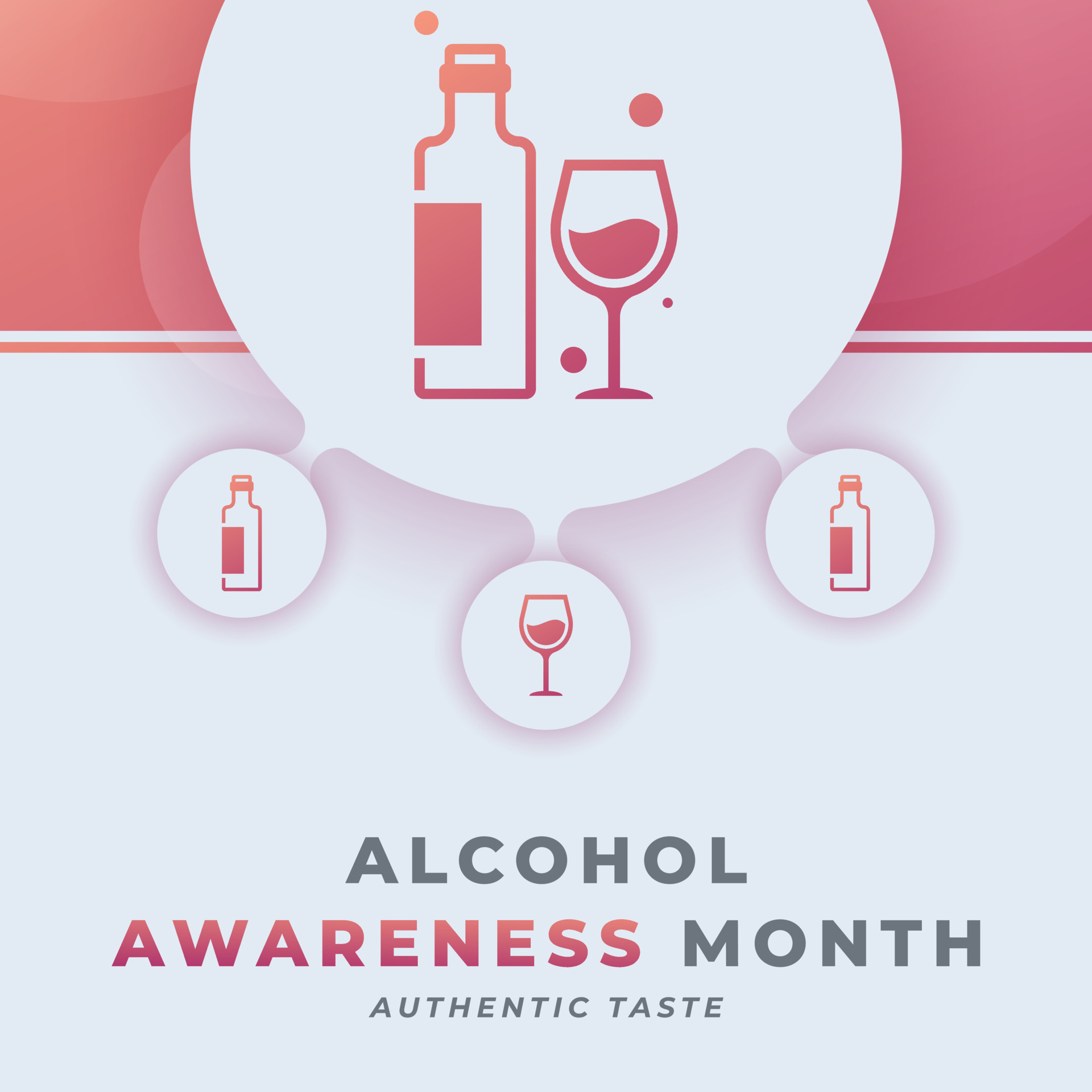 Happy Alcohol Awareness Month Celebration Vector Design Illustration