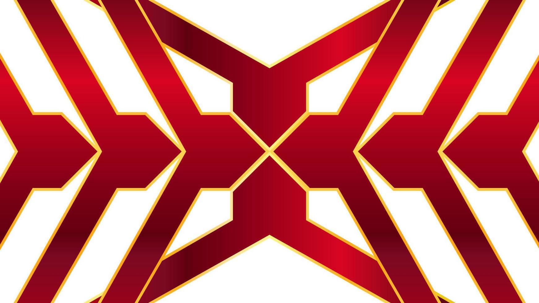 Abstract red gold background vector