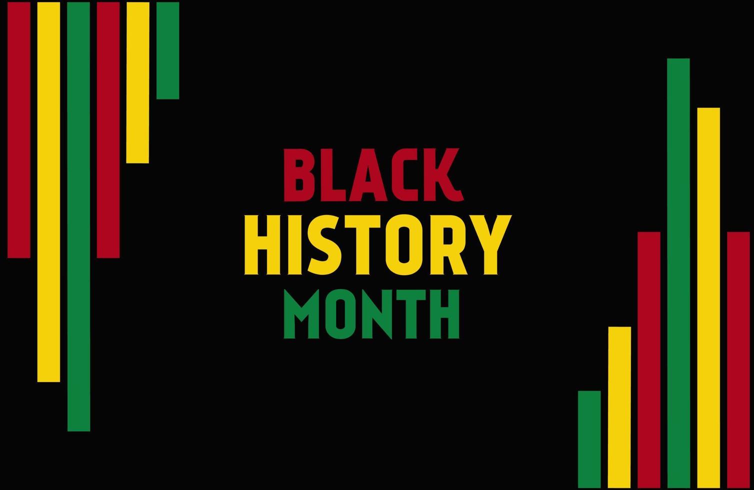 Black history month background banner vector