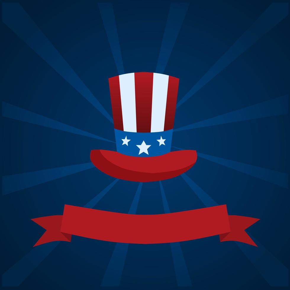 American happy president's day banner background template vector