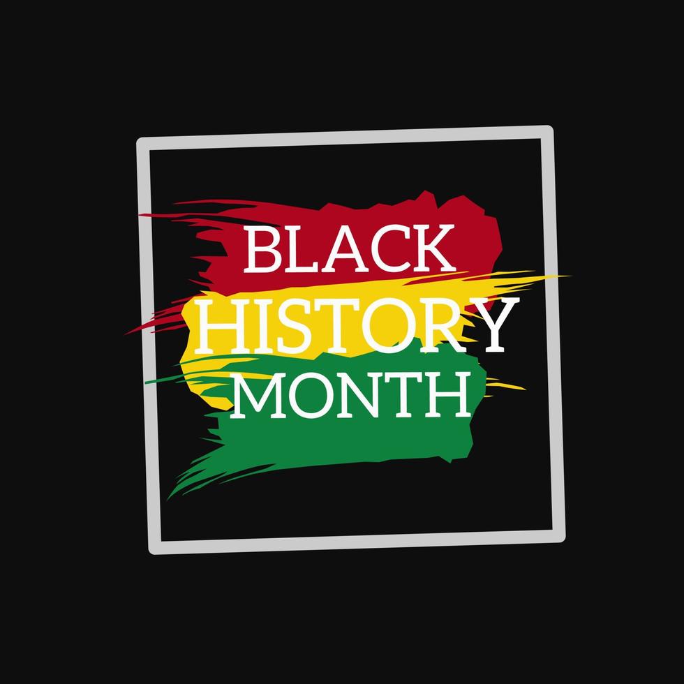 vector graphic of banner black history month greeting card