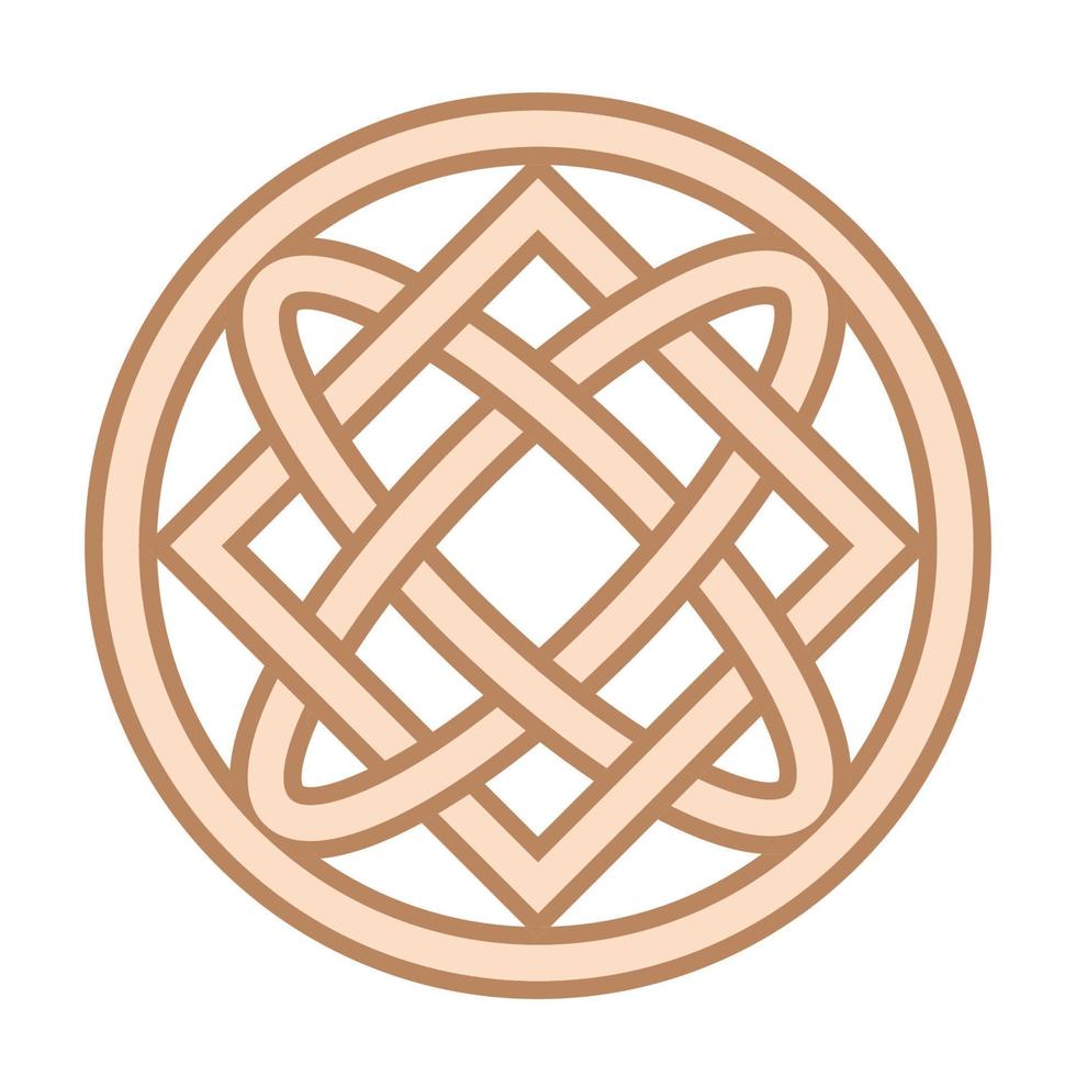 Lada Bogoroditsa. Lada Mother of God, an ancient Slavic symbol, decorated with Scandinavian patterns vector