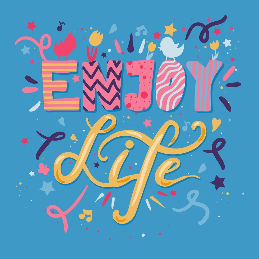 Enjoy Life Lettering vector