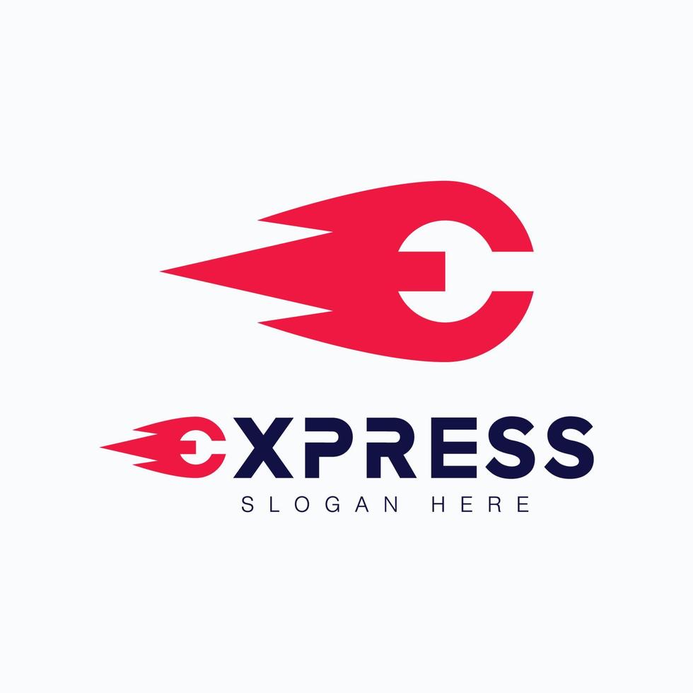 Express logo Vector icon design illustration Template