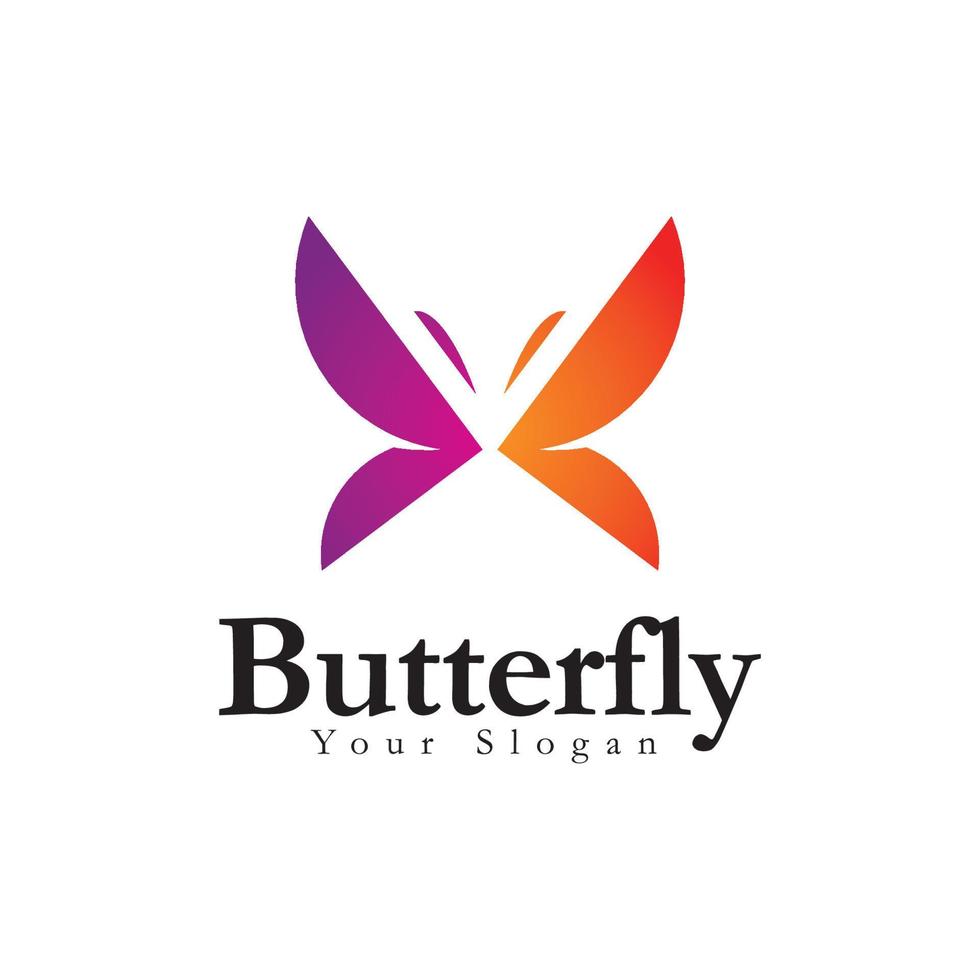 Butterfly logo design template vector illustration
