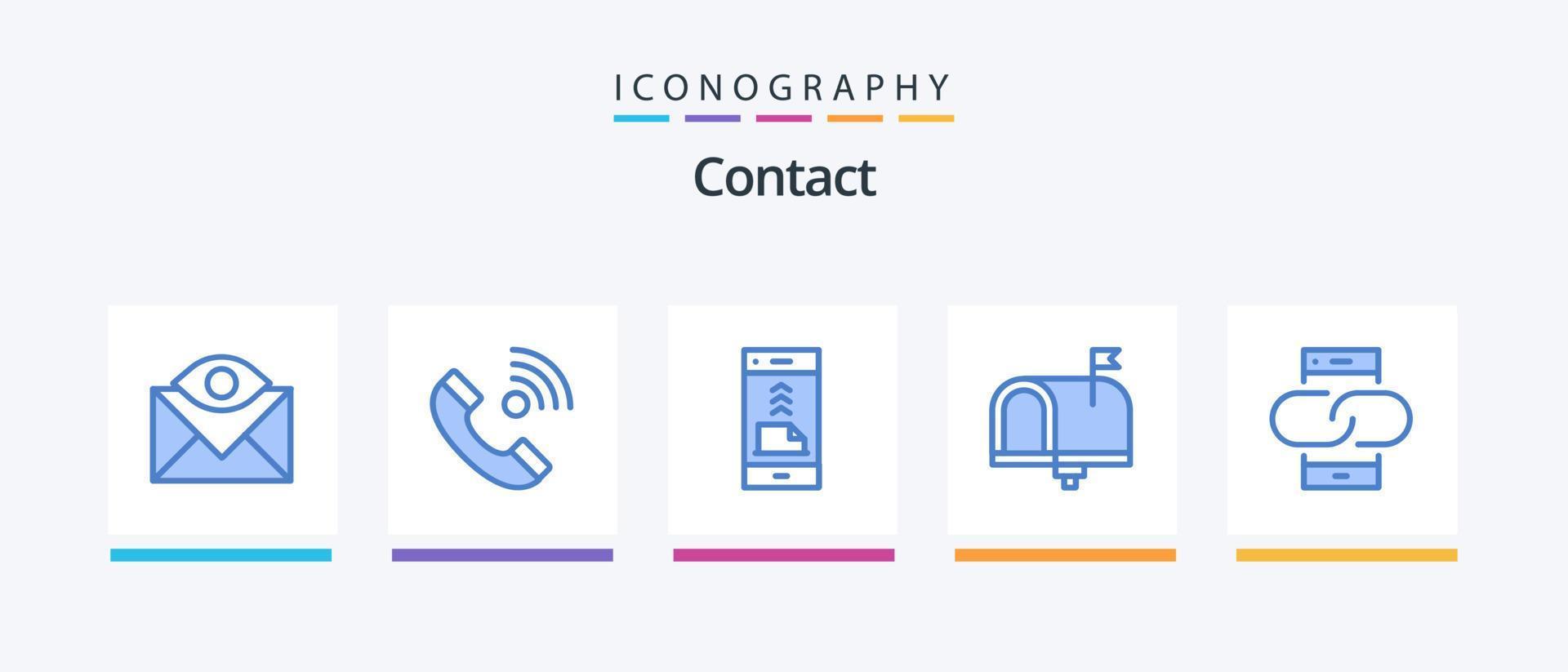 Contact Blue 5 Icon Pack Including contact us. communication. incoming. phone. contact us. Creative Icons Design vector