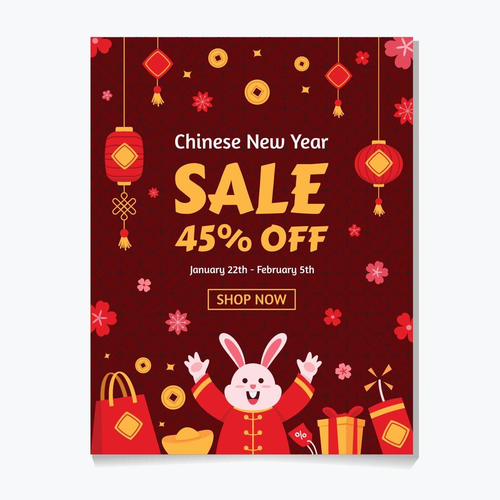 Promoting Chinese New Year Sale vector