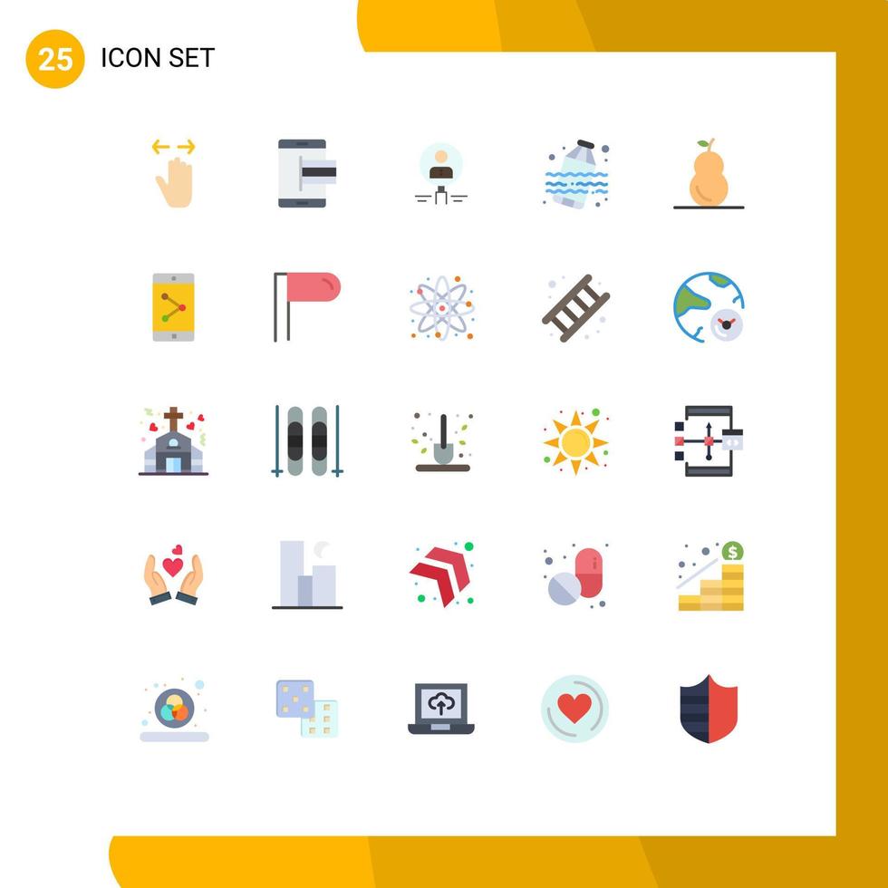 Flat Color Pack of 25 Universal Symbols of search people online magnifier hiring Editable Vector Design Elements